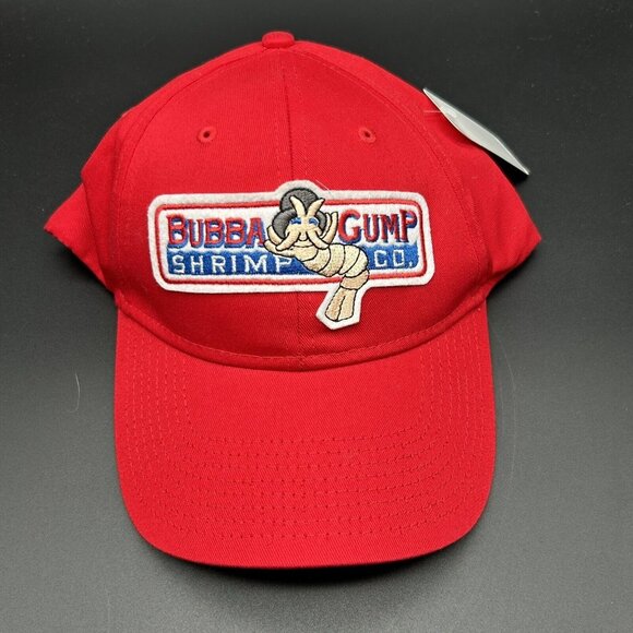 NEW Bubba Gump Shrimp Co Hat Snapback Adult Baseball Red Forrest Run Jog Costume - Picture 1 of 10
